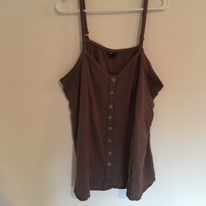 Torrid button down tank top